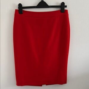 J. Crew Orange Pencil Skirt Knee-Length Workwear